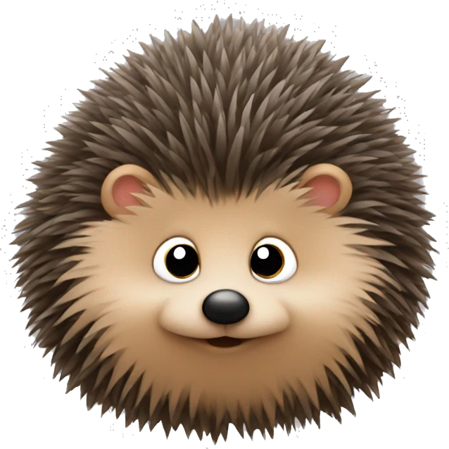 Hedgehog with afro curvy hair emoji