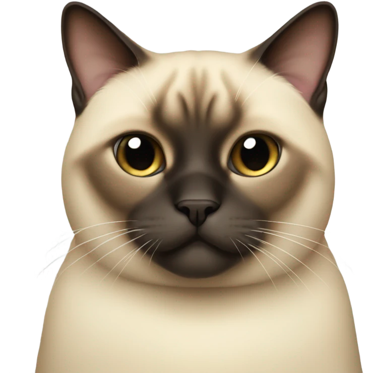 Fat Siamese cat emoji
