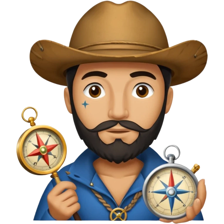Magellan with compas emoji