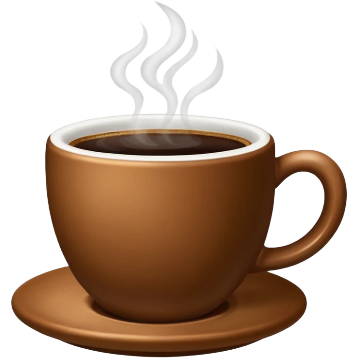 plain Coffee without Saucer, Brown Cup, no saucer. emoji