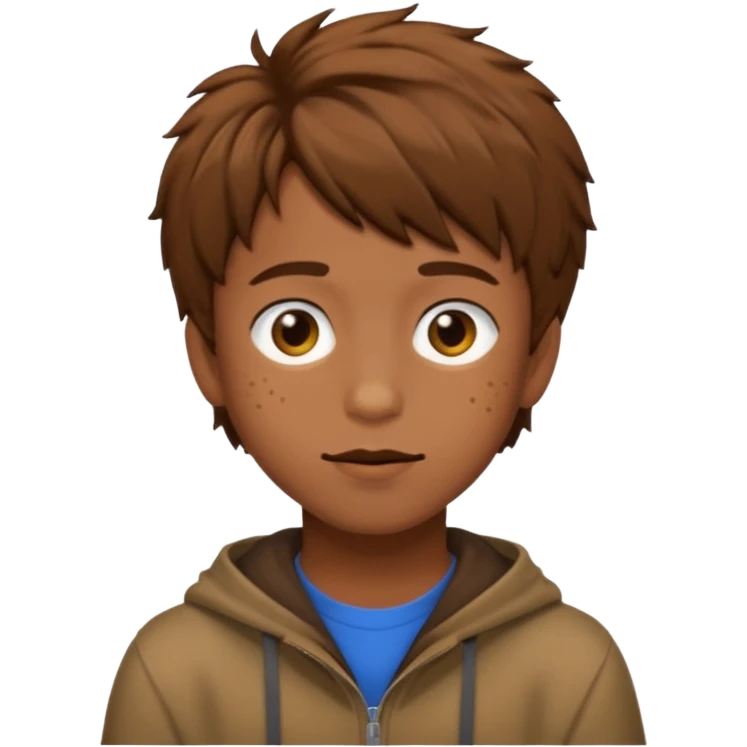 Felix Freckles straykids emoji shaggy hair the color browm emoji