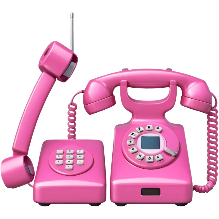 two pink phone switching with each other emoji