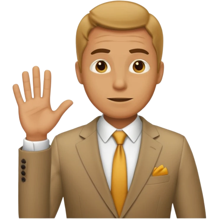 A cheapskate guy who asks 50/50 emoji