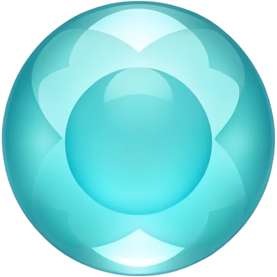 Round cut smithsonite gemstone with aqua blue color and holographic color play emoji