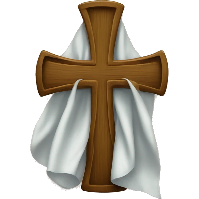 cross with cloth on it emoji
