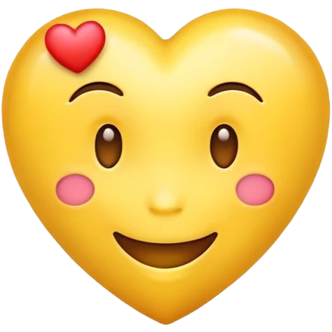 Make a smiling emoji with a heart emoji
