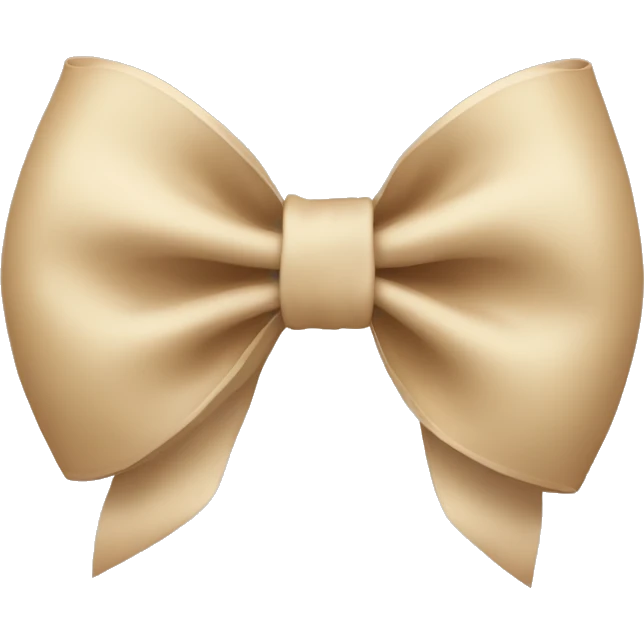 Beige bow emoji