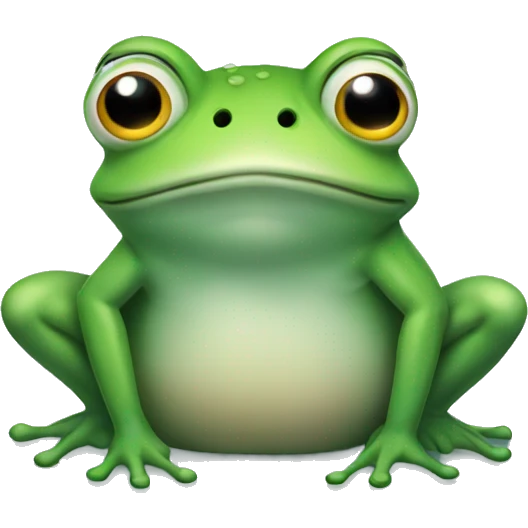 Frog in fog emoji