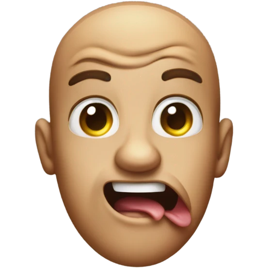 Rolling eyes with tongue out emoji