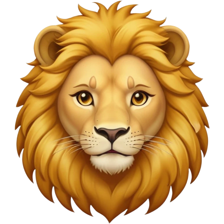 confident female lion head and shoulders emoji