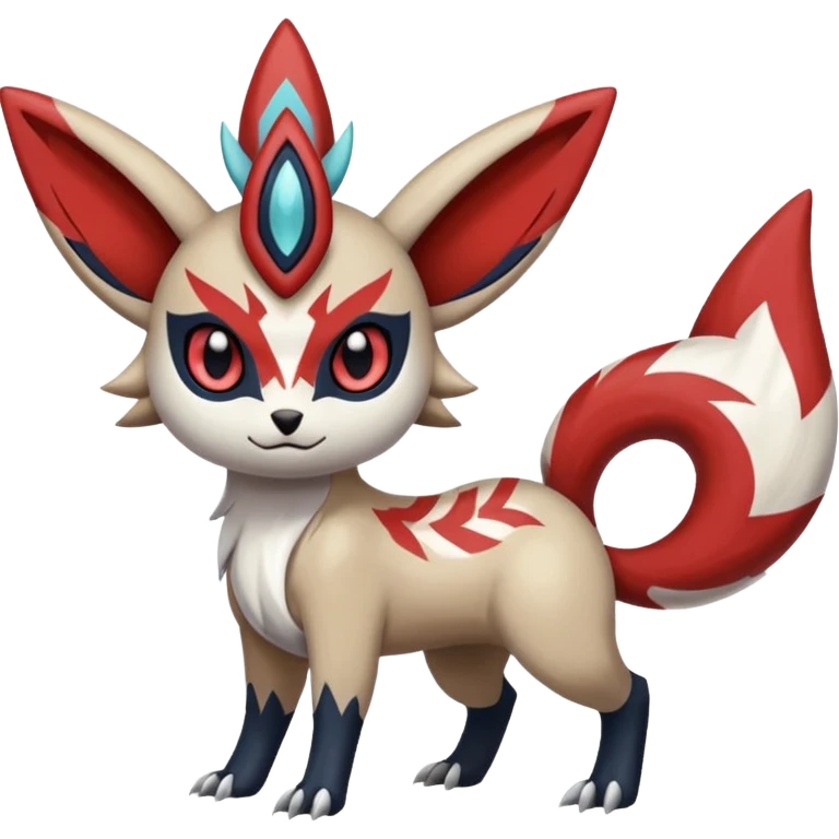 Tribal marked Zangoose-Meloetta-Minccino-Absol-fusion emoji