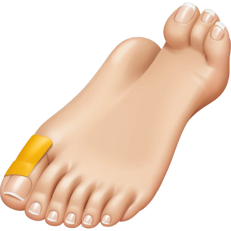 make a pretty looking foot with white french tips emoji
