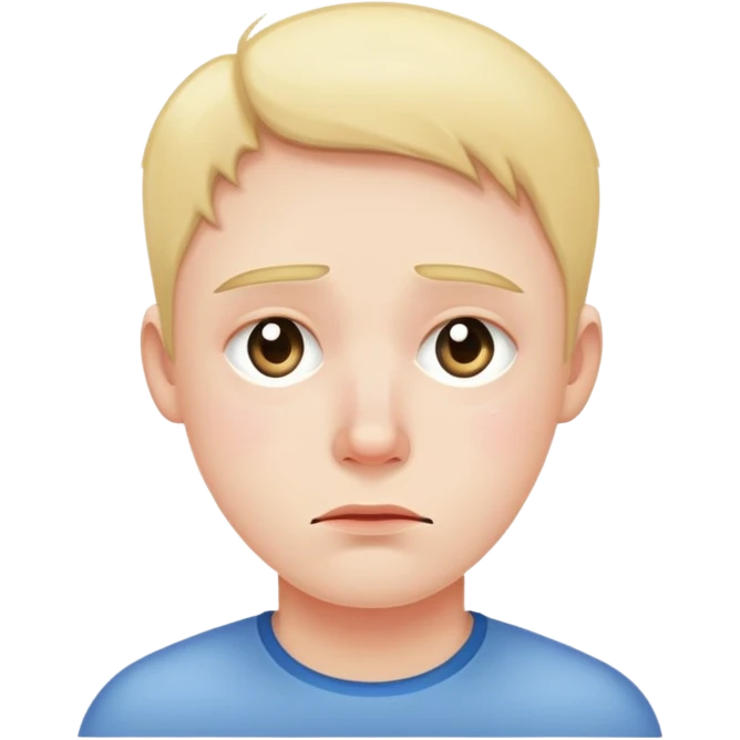 Flat faced with a tear emoji