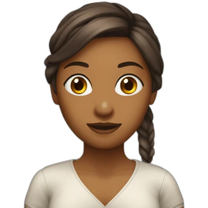 femme martiniquaise gameuse yeux marrons emoji