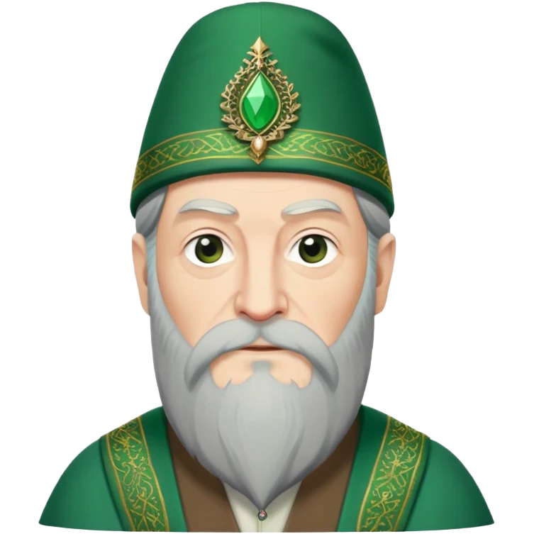 albus dumbledore from harry potter with green turkish fez hat and decorative motifs, no gem emoji