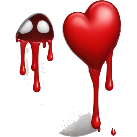 bleeding red heart emoji