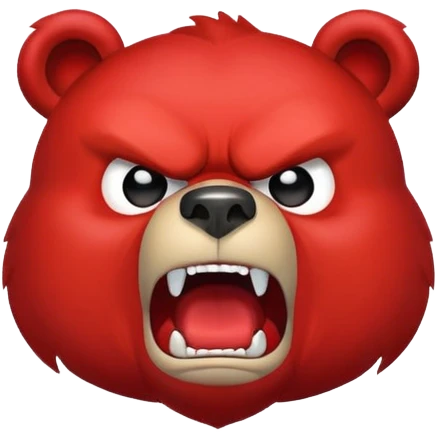 red bear bad emoji