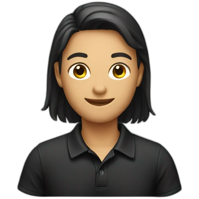 black polo shirt emoji