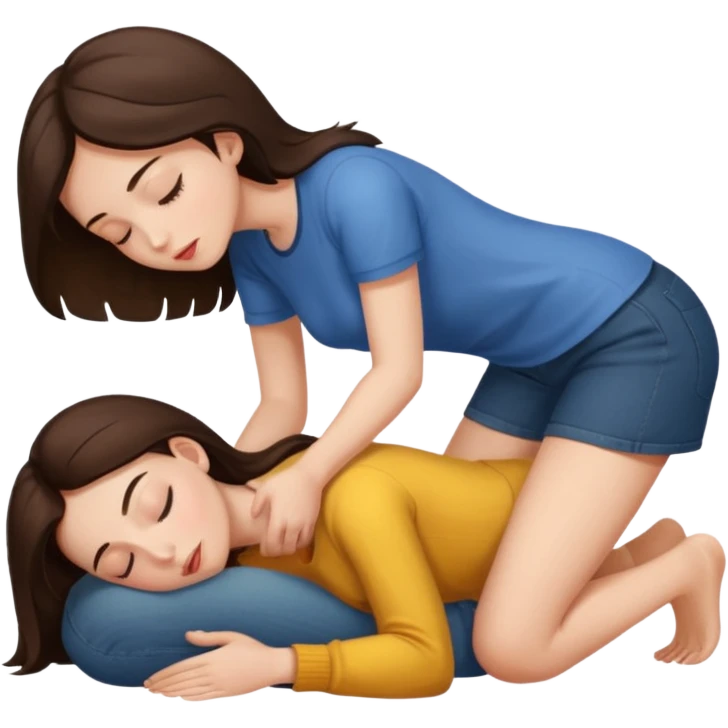 Nude small brunette girl face down ass up with a man on top  emoji