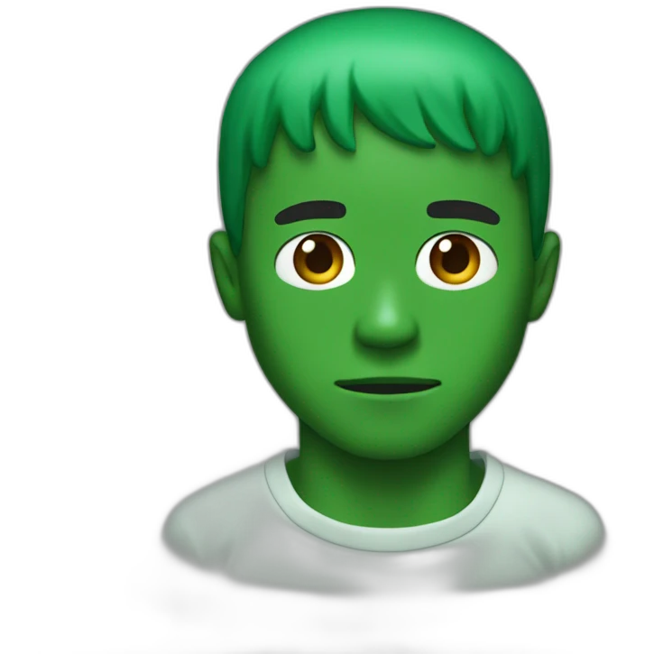 Frank ocean has green-headed emoji