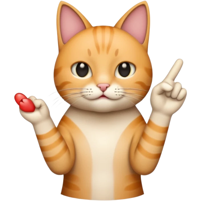 2 fingers going inside a cat emoji  emoji