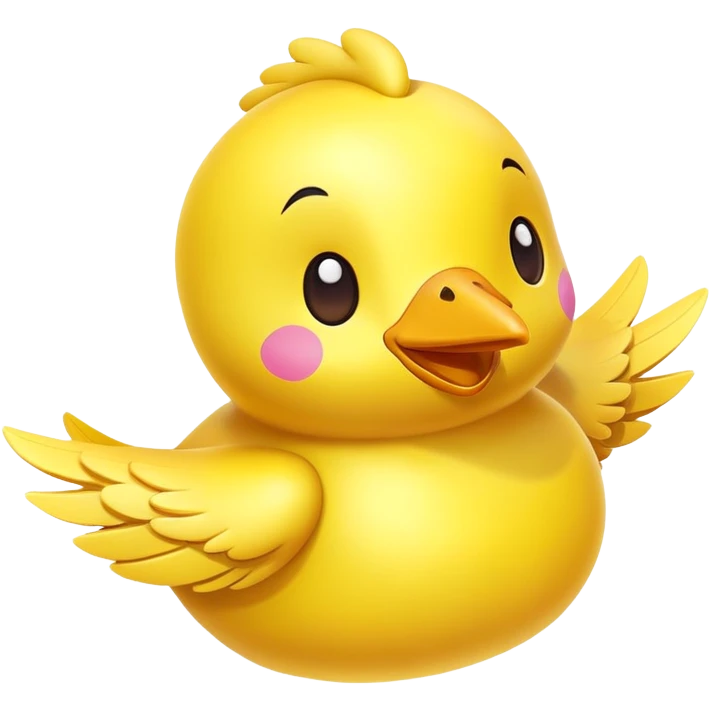 inflatable kawaii bird flying emoji