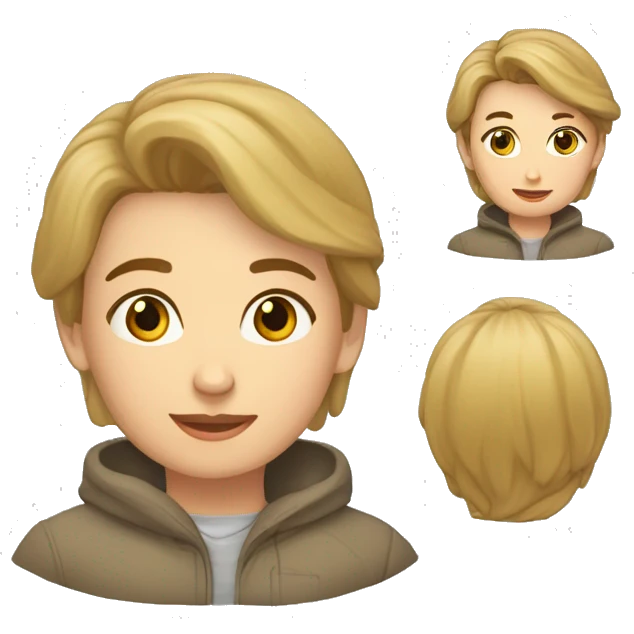девушка с русыми волнистыми волосами emoji