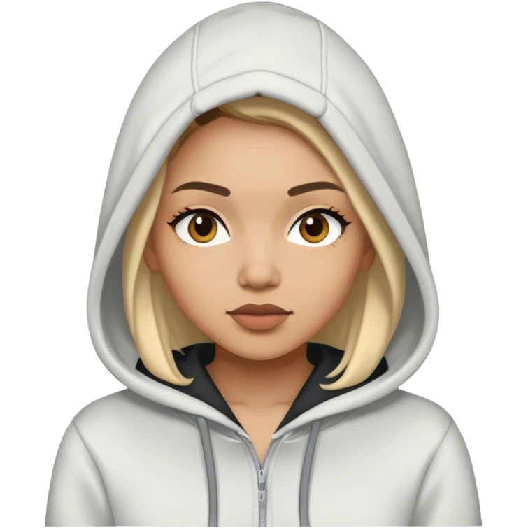 jANELLE wearing a hoodie ￼ emoji