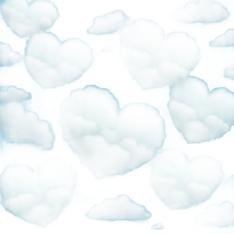 Cloud heart light blue emoji