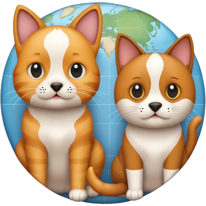 cat dog maps emoji