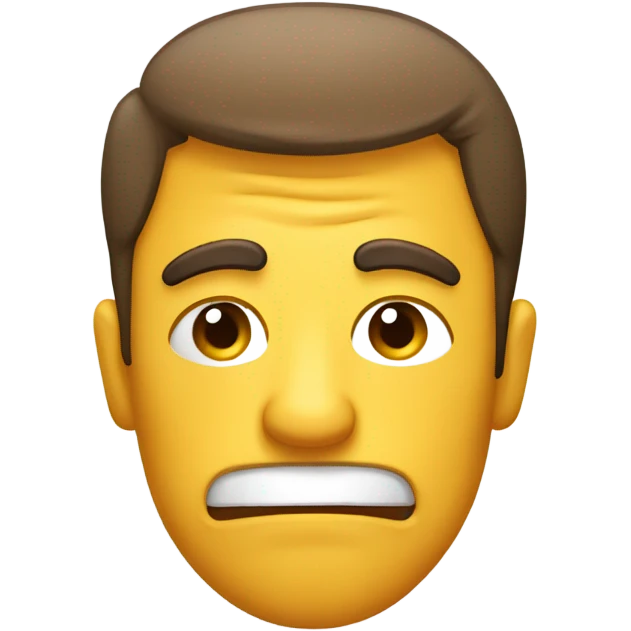 Make a normal emoji doing the eyebrow raise but with a disgusted mouth like a judgemental side eye emoji