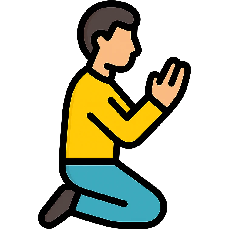 colored icon of a man praying emoji