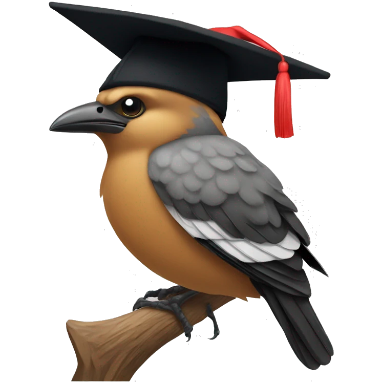 bird with University of Georgia hat emoji