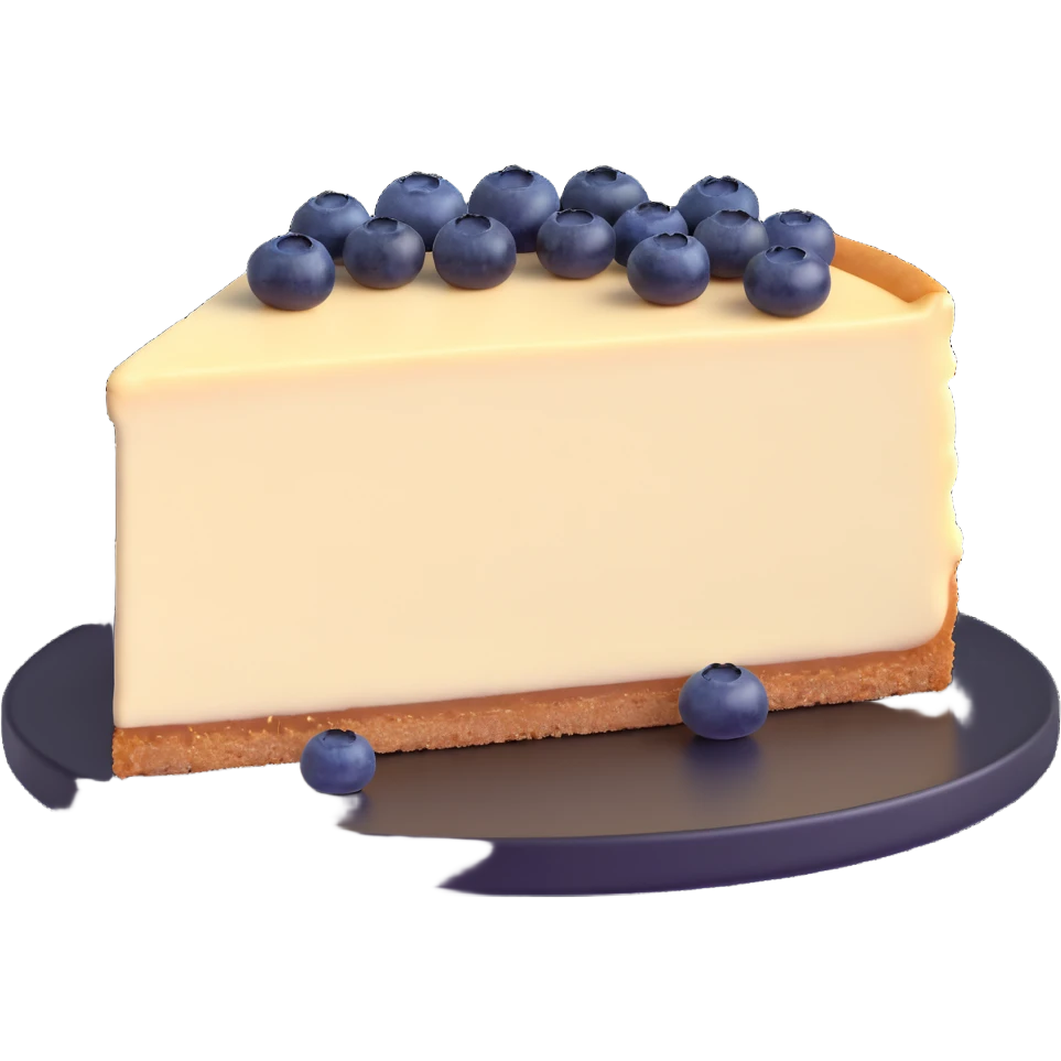whole cheesecake with blueberries emoji