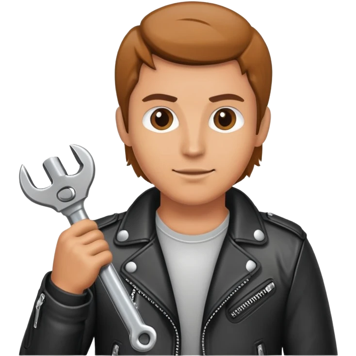 motorcyclist with a wrench emoji