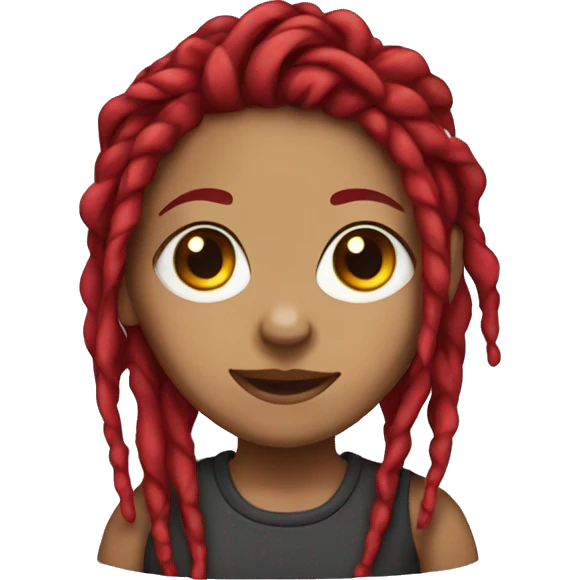 Girl with red dreads emoji