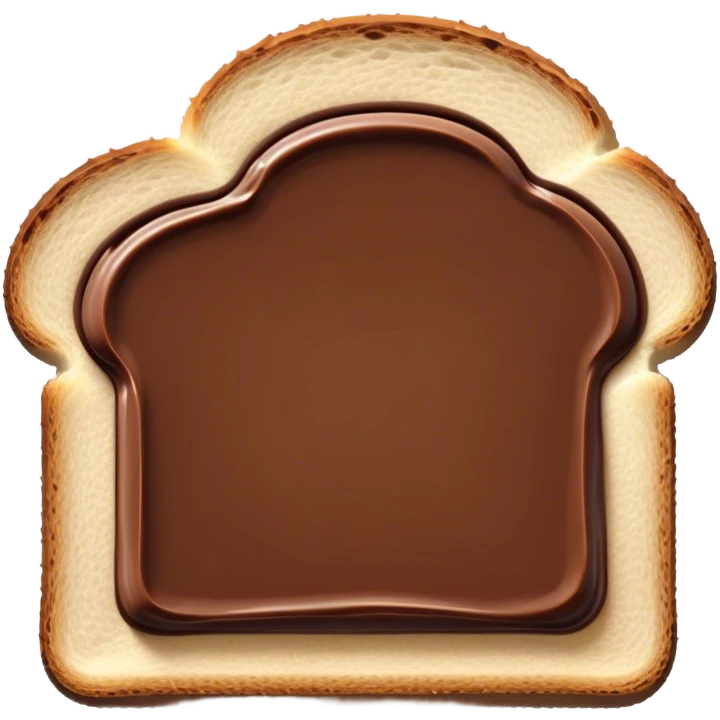 slice of bread with a spread of nutella emoji