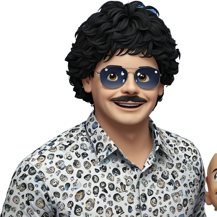 smiling boy under starry sky emoji