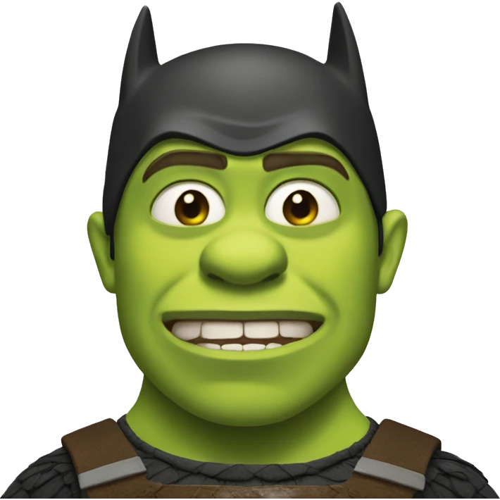 Shrek and Batman  emoji