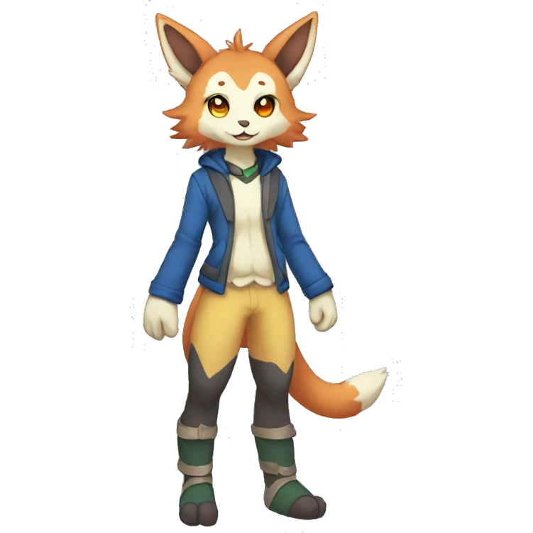 Anthro Sona Fakemon Full Body emoji