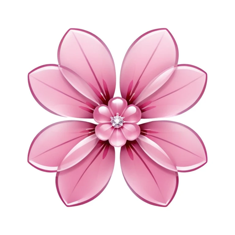 sakura flower with crystal effect emoji