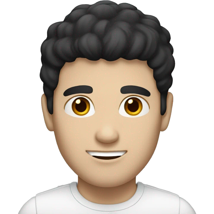 a white-skinned man with black hair
 emoji