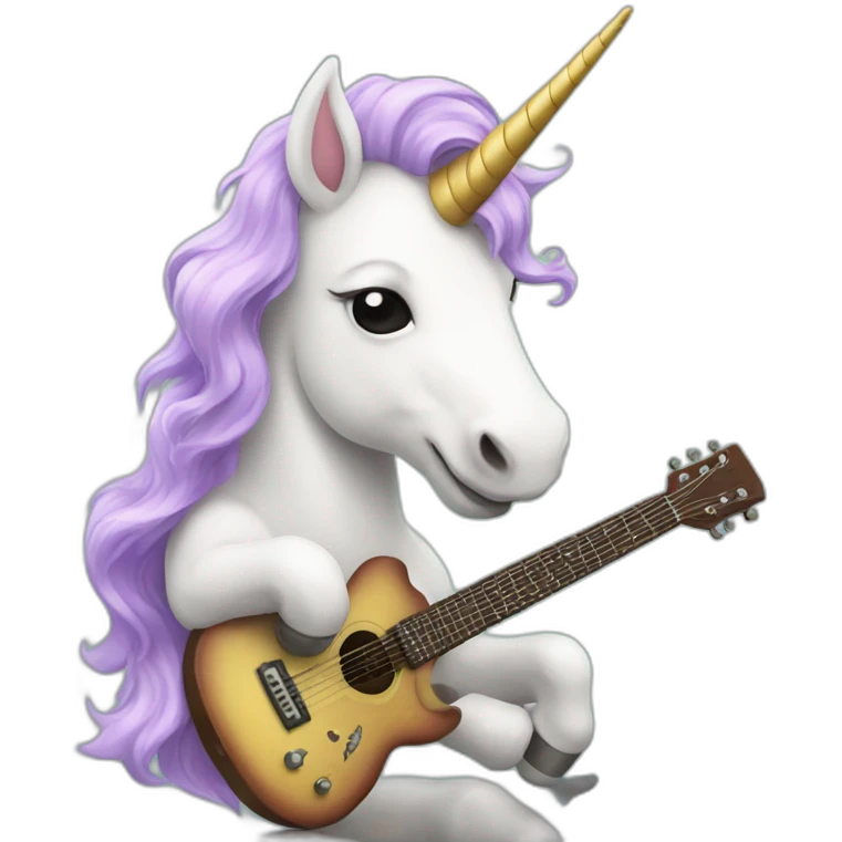 licorn with a guitar emoji