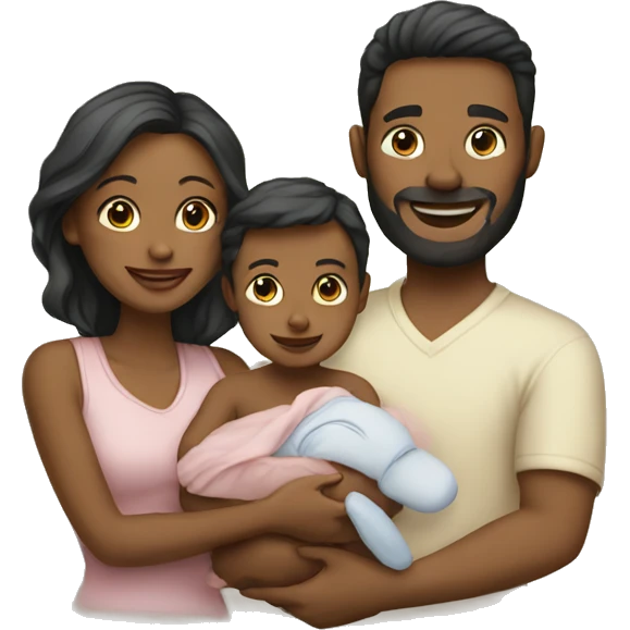 couple with baby emoji
