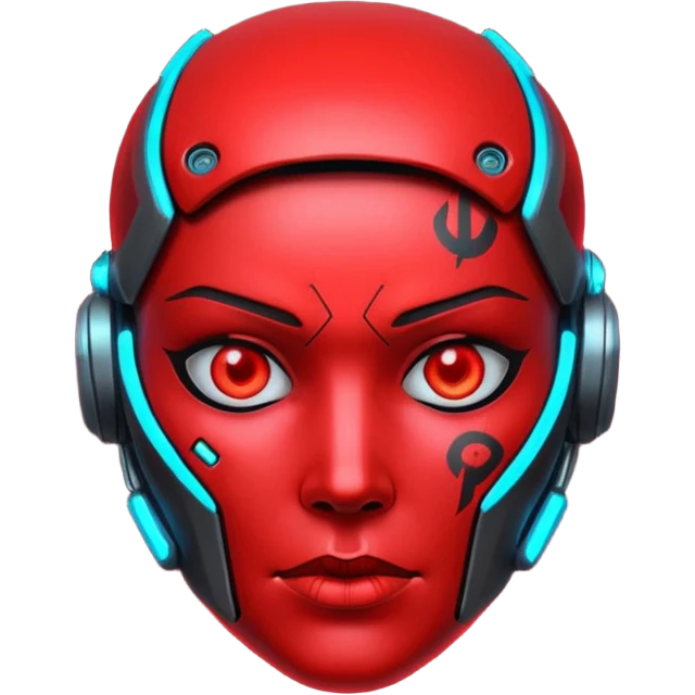 CYBERPUNK HAPPY RED emoji