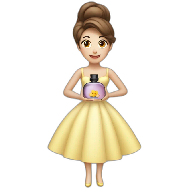 Mujer poniéndose perfume emoji