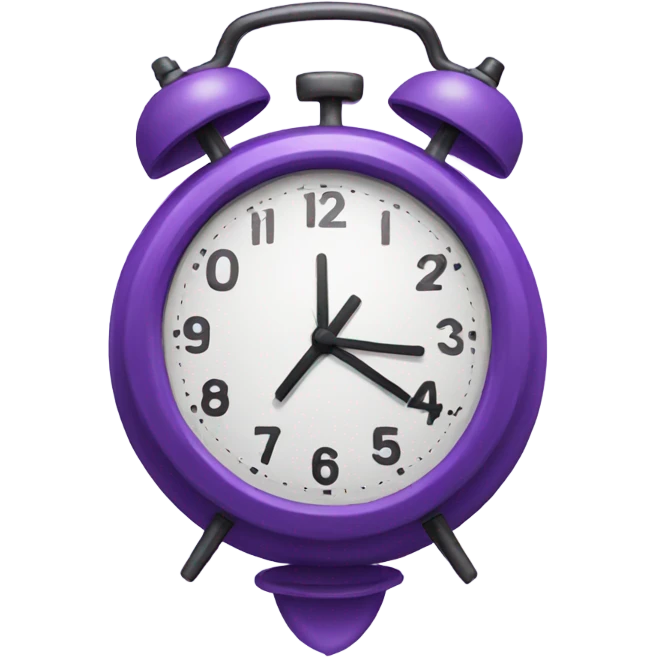 purple clock emoji