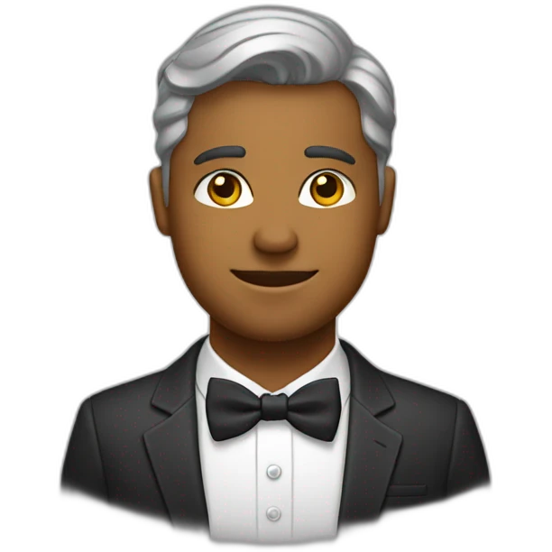 white jehovah witness with bow tie emoji