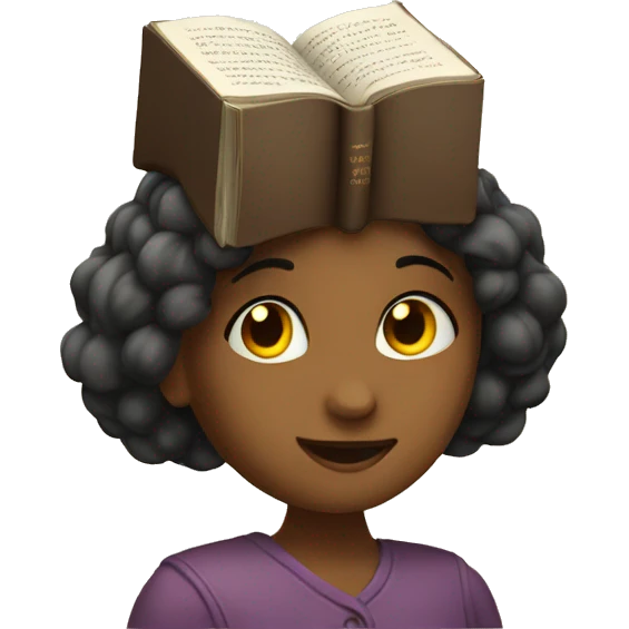 A girl with a Book on the head emoji