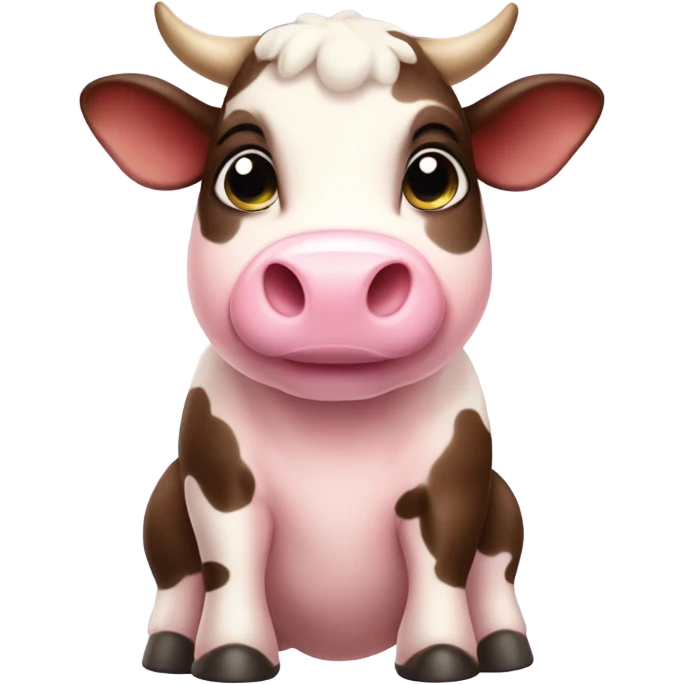 Baby Pink Strawberry Cow  emoji